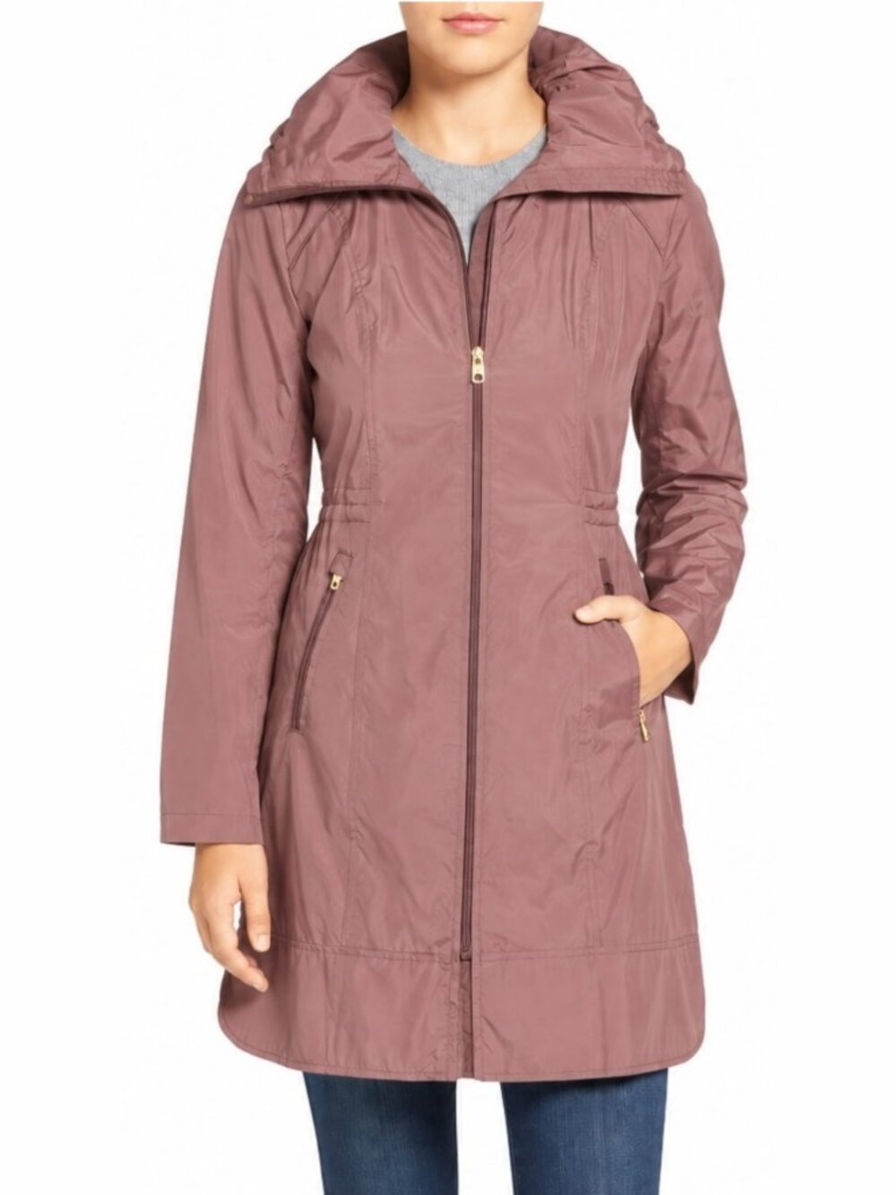 Cole Haan Signature Mauve S Packable Hooded Anorak
